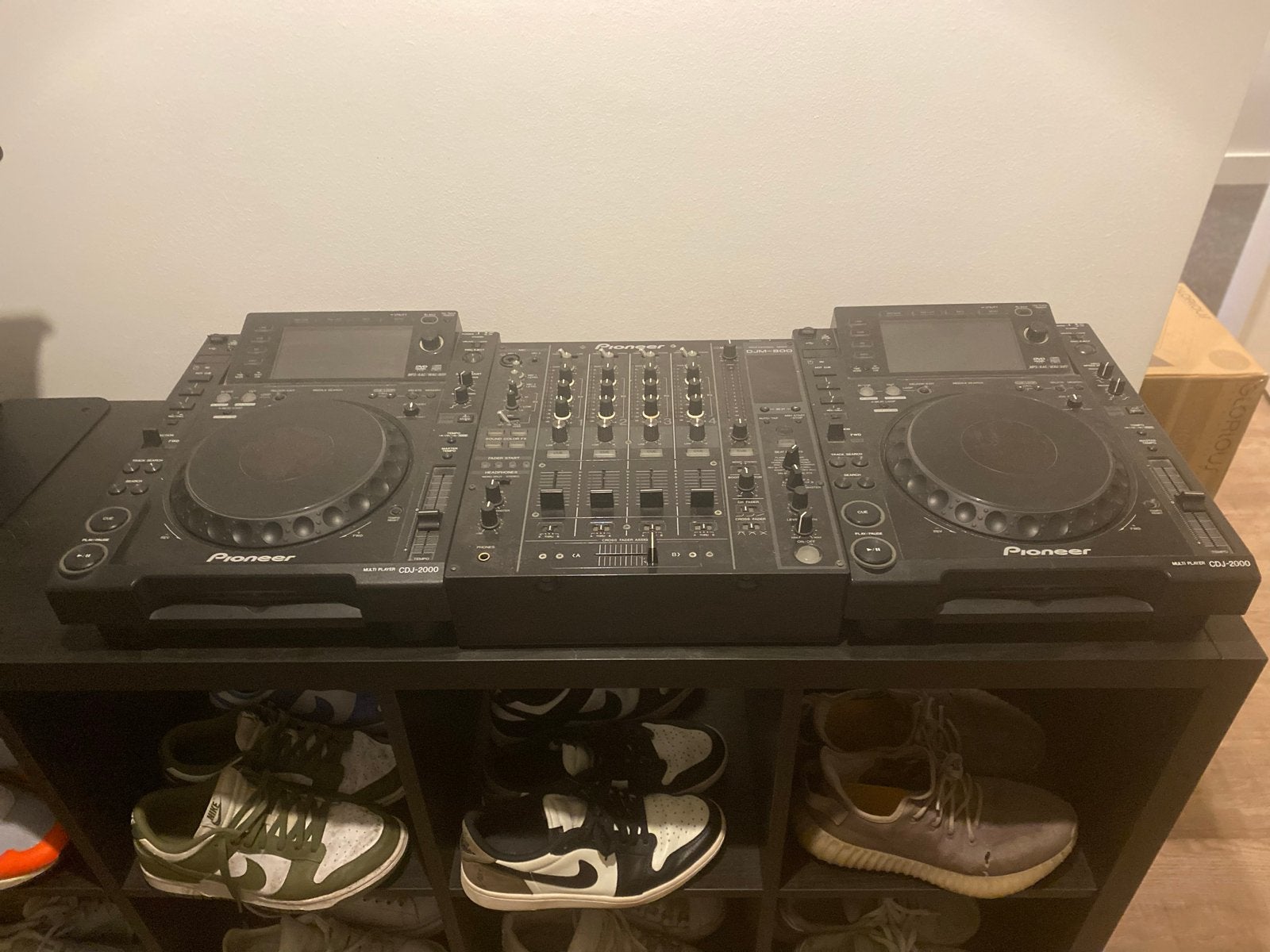 Pioneer DJ-set: 2x CDJ-2000 & DJM-800 met flightcases, Muziek en Instrumenten, Dj-sets en Draaitafels, Ophalen, Gebruikt, Dj-set