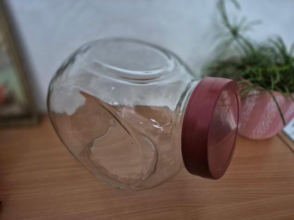 Vintage oude koekpot snoeppot voorraadpot bakeliet deksel., Ophalen of Verzenden