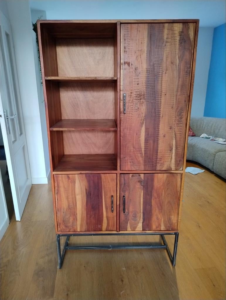 Prachtige acacia houten kasten set, Ophalen of Verzenden, Zo goed als nieuw