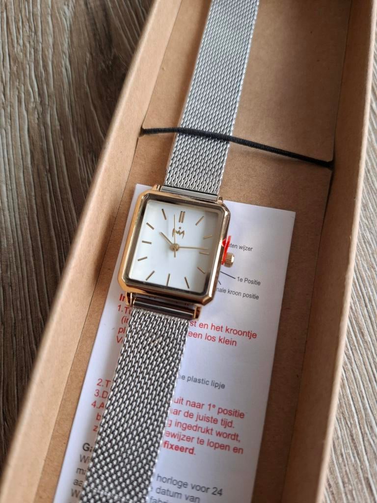 Crown dames horloge hr gold, Overige merken, Staal, Polshorloge, Nieuw