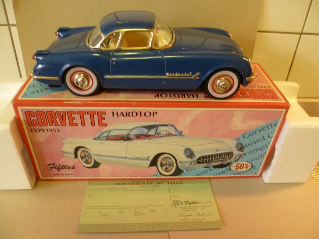 Blikken Chevrolet Corvette 1953 hardtop Japans 25cm auto, Ophalen of Verzenden, Nieuw, Auto, Overige merken