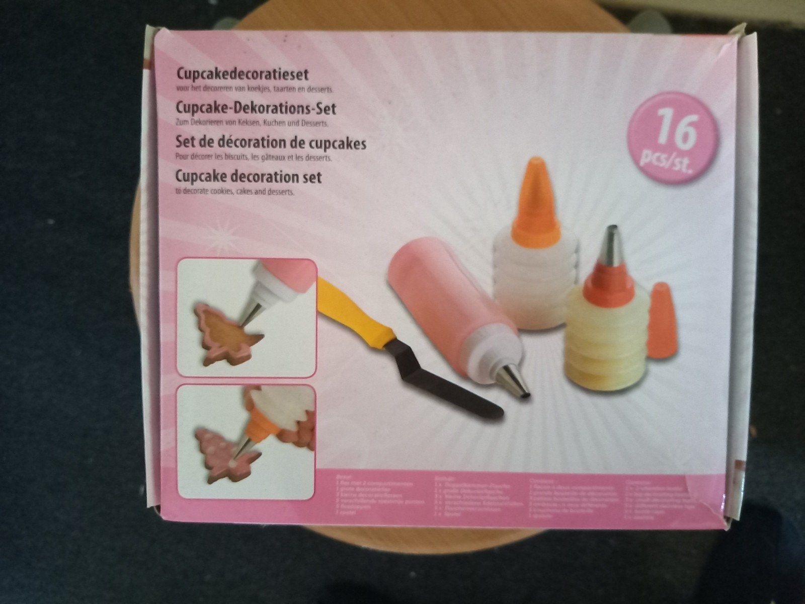 Cupcake decoratieset, Hobby en Vrije tijd, Taarten en Cupcakes maken, Ophalen, Gebruikt, Taarten of Cupcakes, Versiering