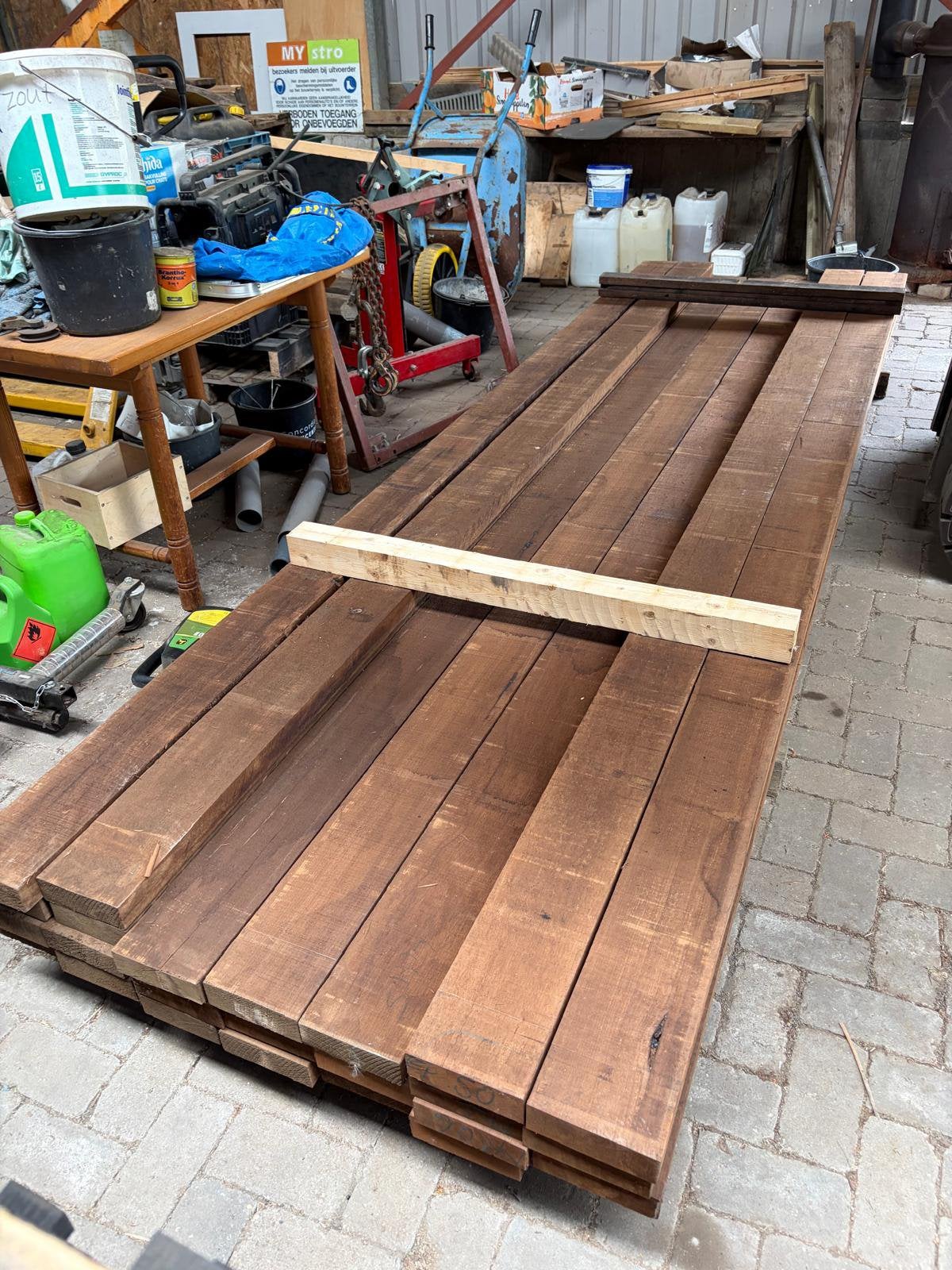 Thermo Fraké ruwe planken, Doe-het-zelf en Verbouw, Ophalen of Verzenden, Zo goed als nieuw, Plank, Overige houtsoorten