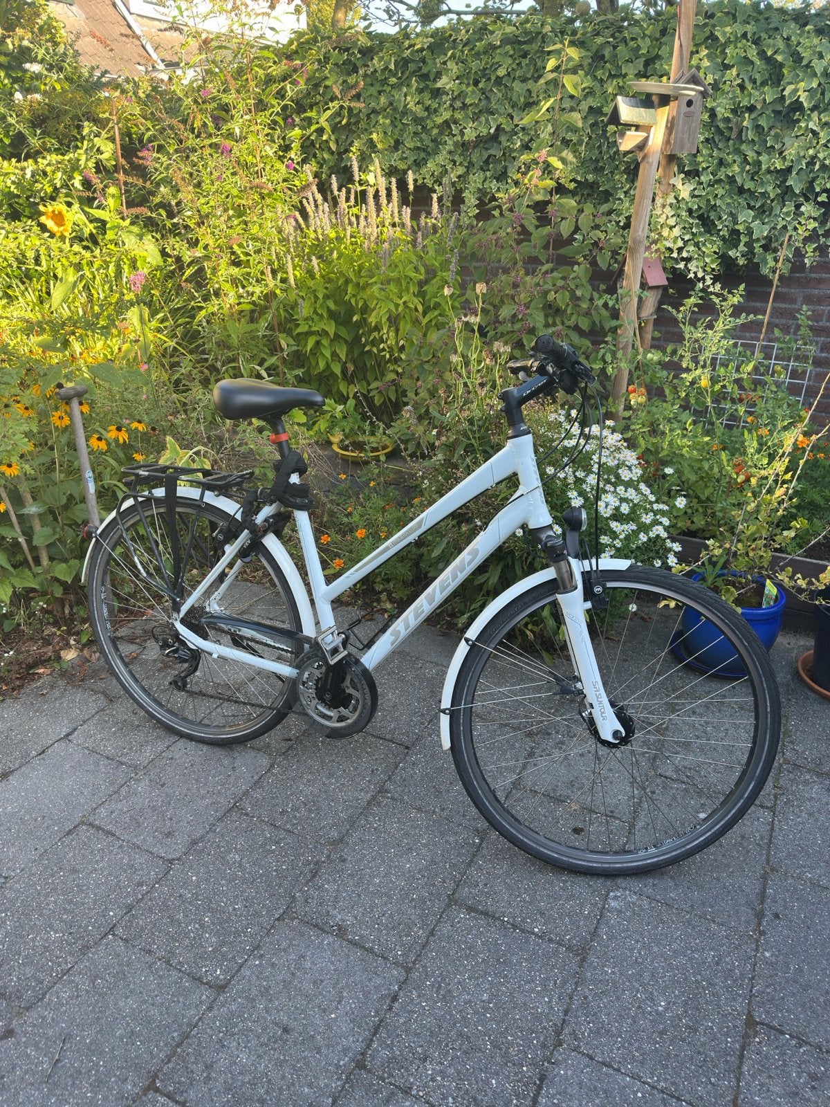 Hybride damesfiets framemaat M (56), 28 inch, Gebruikt, Velgrem, 56 cm of meer