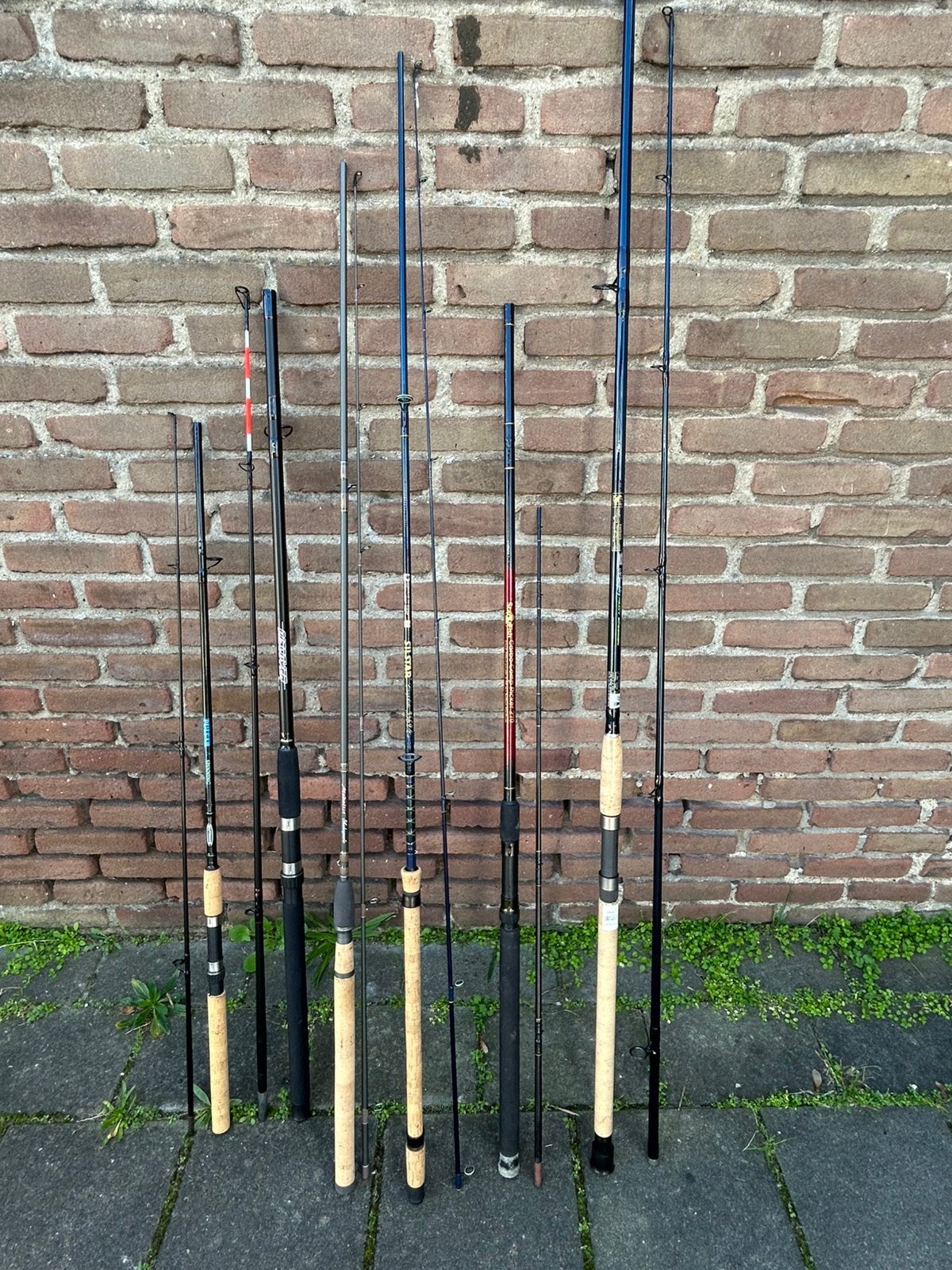 Kavel hengels en toebehoren, Ophalen, Zo goed als nieuw, Werphengel