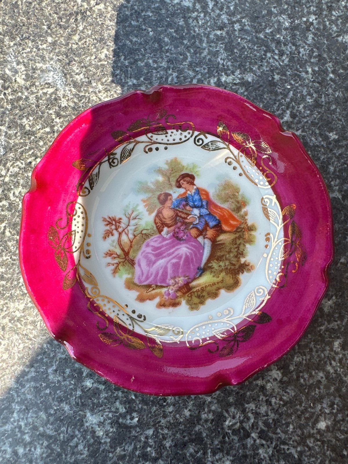 Gaaf onbeschadigd Goudeville Fragonard sierbordje, Antiek en Kunst, Ophalen of Verzenden