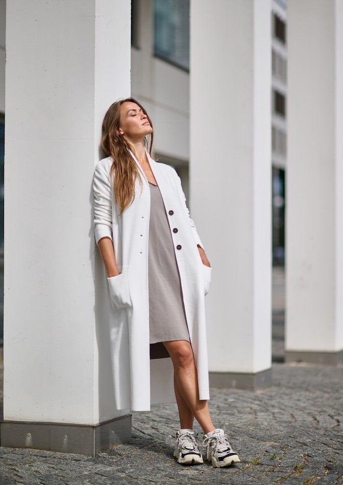 NIEUW Henriette Steffensen lang vest (tussen)jas IVOOR WIT S, Kleding | Dames, Verzenden, Henriette Steffensen HSCP, Wit, Nieuw