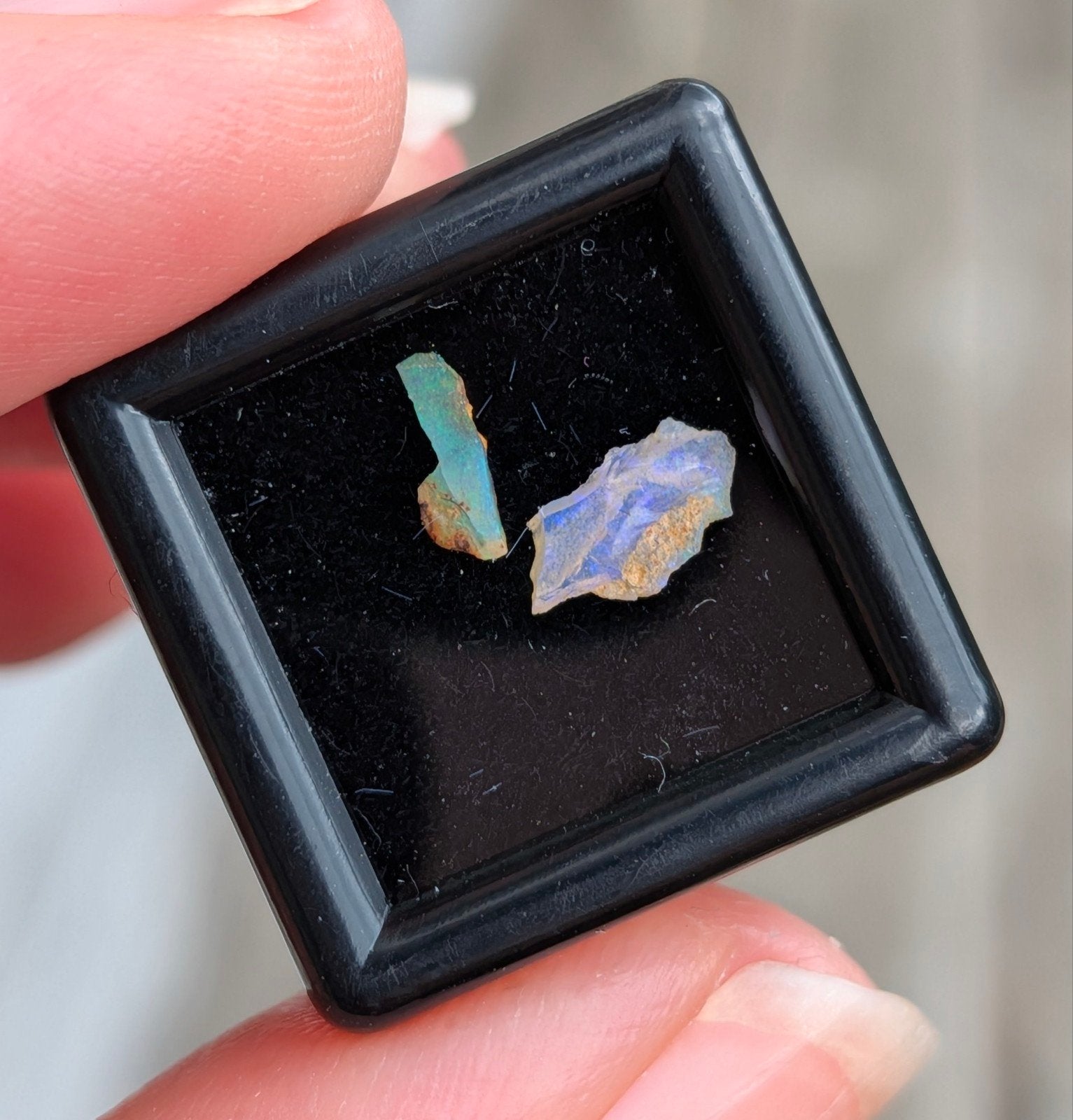 Australische opaal in doosje, Ophalen of Verzenden, Mineraal