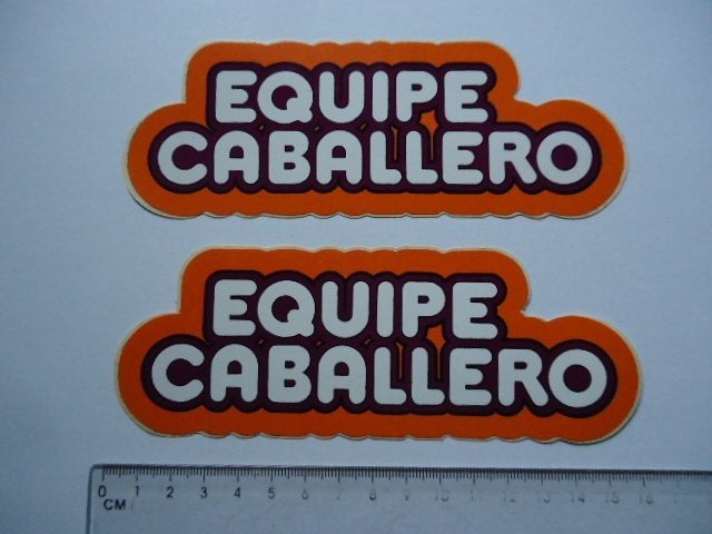 sticker oud Motorcross EQUIPE CABALLERO motor cross sport, Verzenden, Zo goed als nieuw, Sport