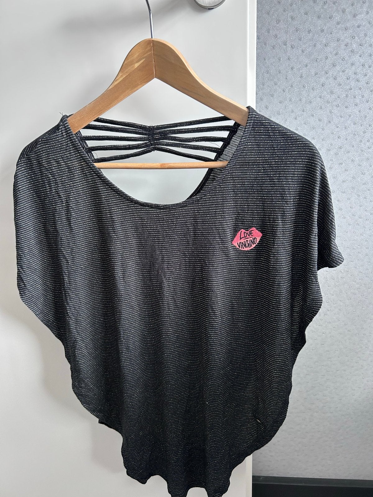 Vingino top/poncho met open rug en glitter strepen, Ophalen of Verzenden, Zo goed als nieuw, Meisje, Shirt of Longsleeve