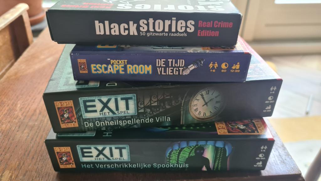Exit spel, pocket escape room, black stories, Drie of vier spelers, Ophalen of Verzenden