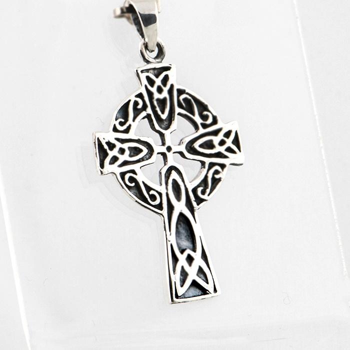 Sterling zilver keltisch kruis, Verzenden, Zo goed als nieuw, Kruis of Symbool, Zilver