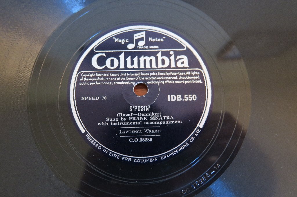 Frank Sinatra S’posin' 78rpm 78 toeren grammofoonplaat 1955, Gebruikt, 10 inch, Ophalen of Verzenden, Overige typen