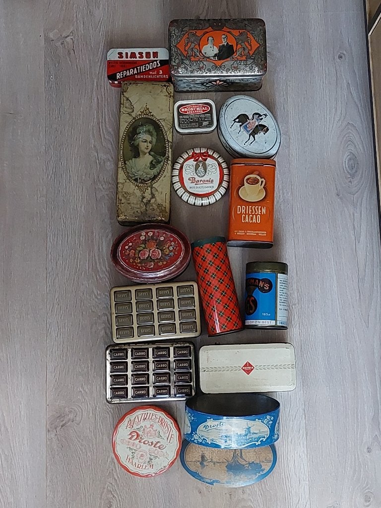 Blikken vintage, Ophalen of Verzenden, Gebruikt, Overige, Droste