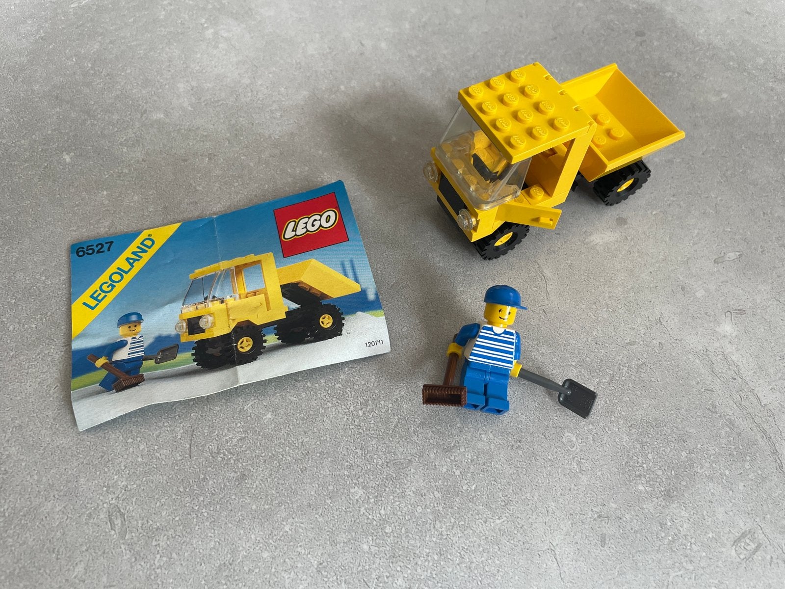 Lego Legoland 6527 Kiepwagen met Minifiguur en Instructies, Lego, Ophalen of Verzenden, Zo goed als nieuw, Compleet