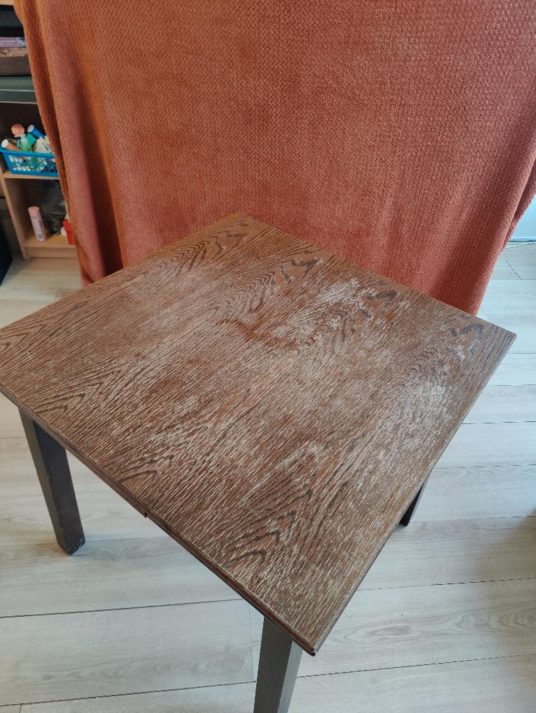Houten vierkante eettafel (uitschuifbaar), Ophalen, Gebruikt, 50 tot 100 cm, Tot twee personen