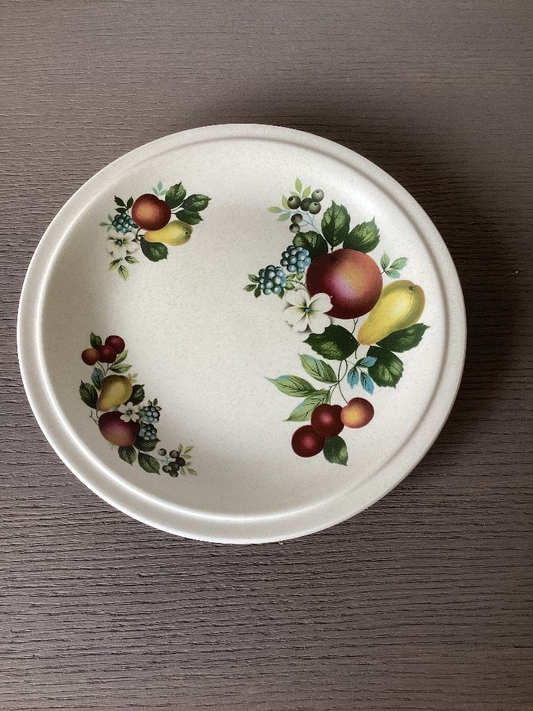 Bord, merk Grindley, 4 stuks, met fruitdecoratie, 20 cm, Huis en Inrichting, Overige materialen, Ophalen of Verzenden, Zo goed als nieuw