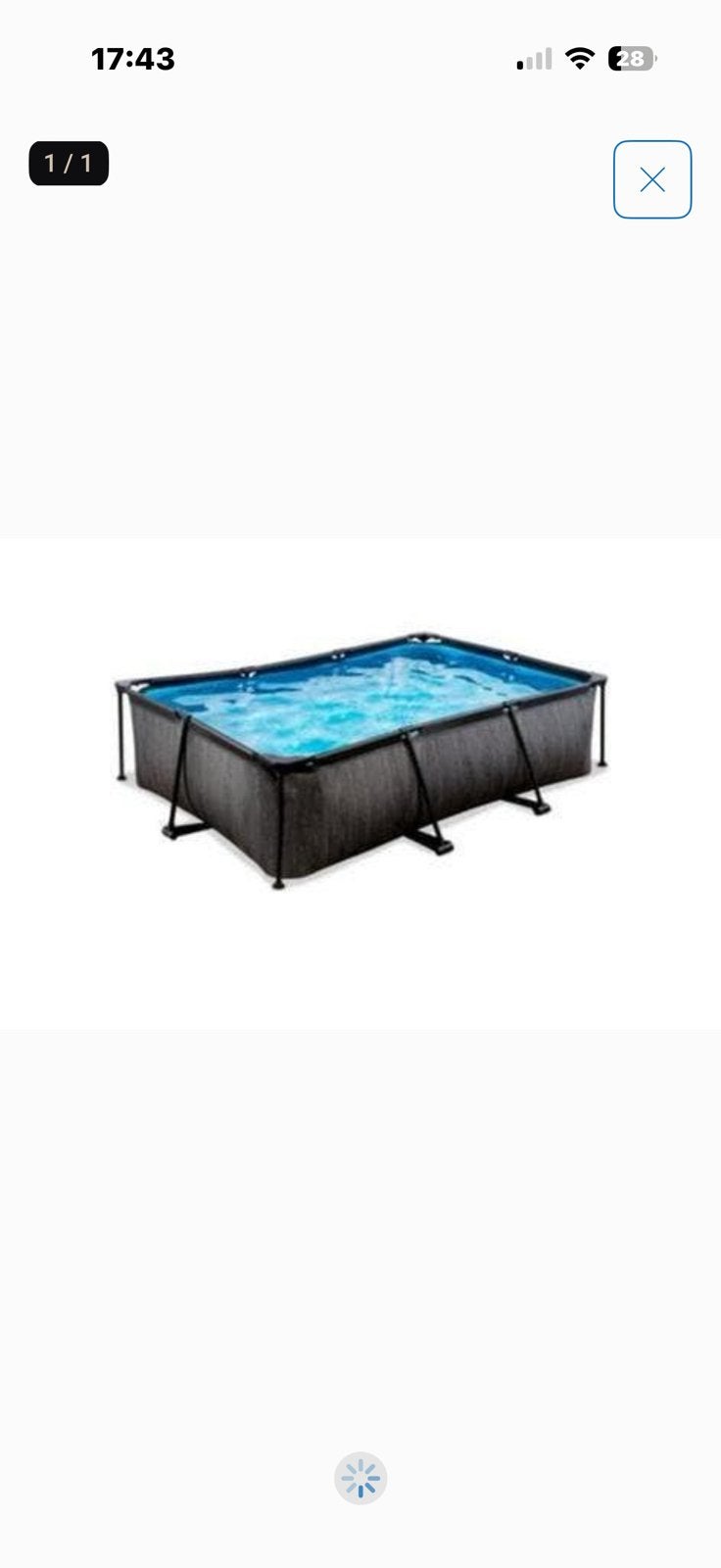 EXIT Black Wood zwembad 220x150x65cmmet filterpomp, Ophalen, Minder dan 80 cm, Zo goed als nieuw, Opzetzwembad