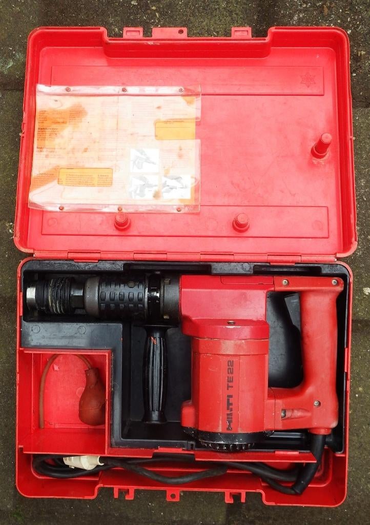 * Hilti te 22* klopboormachine met 40 boren., Boormachine, Gebruikt, Ophalen of Verzenden, Klopboormechanisme