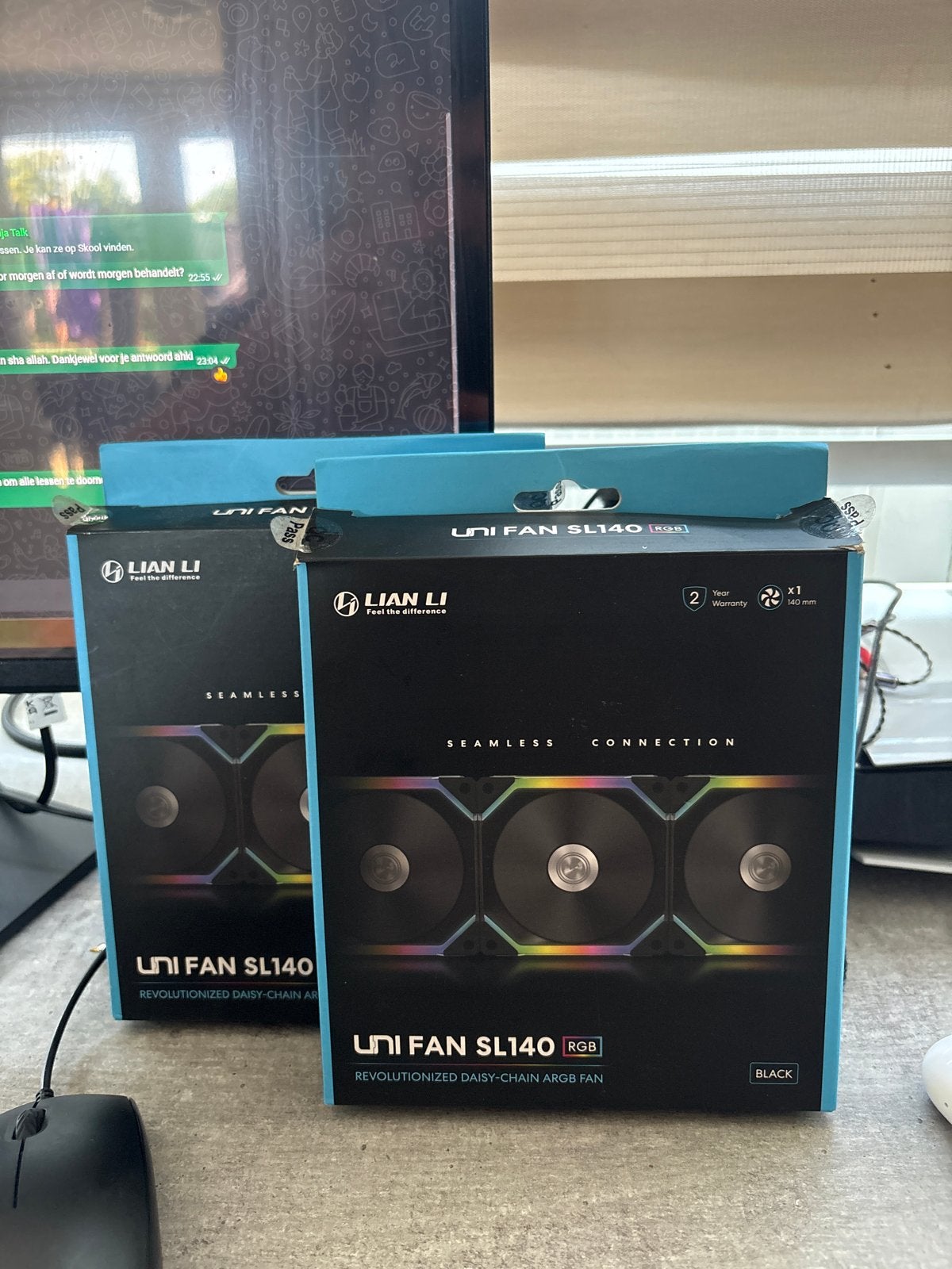 2x Lian Li UNI FAN SL140 RGB - Nieuw, ongeopend, Computers en Software, Computerkoelers, Nieuw, Luchtkoeling, Ophalen of Verzenden