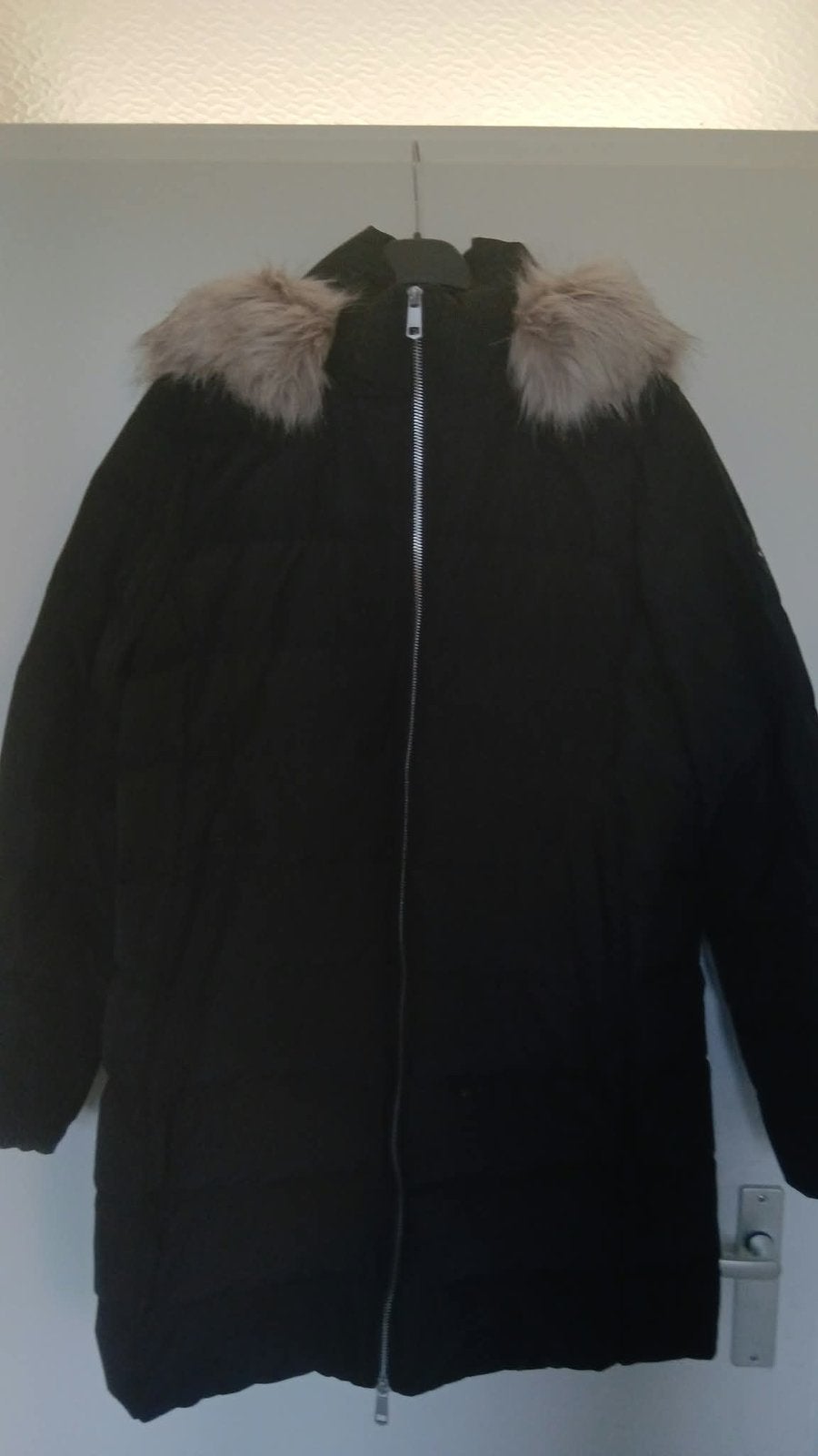 Tommy Hilfiger damesjas, Ophalen, Zo goed als nieuw, Maat 46/48 (XL) of groter, Zwart