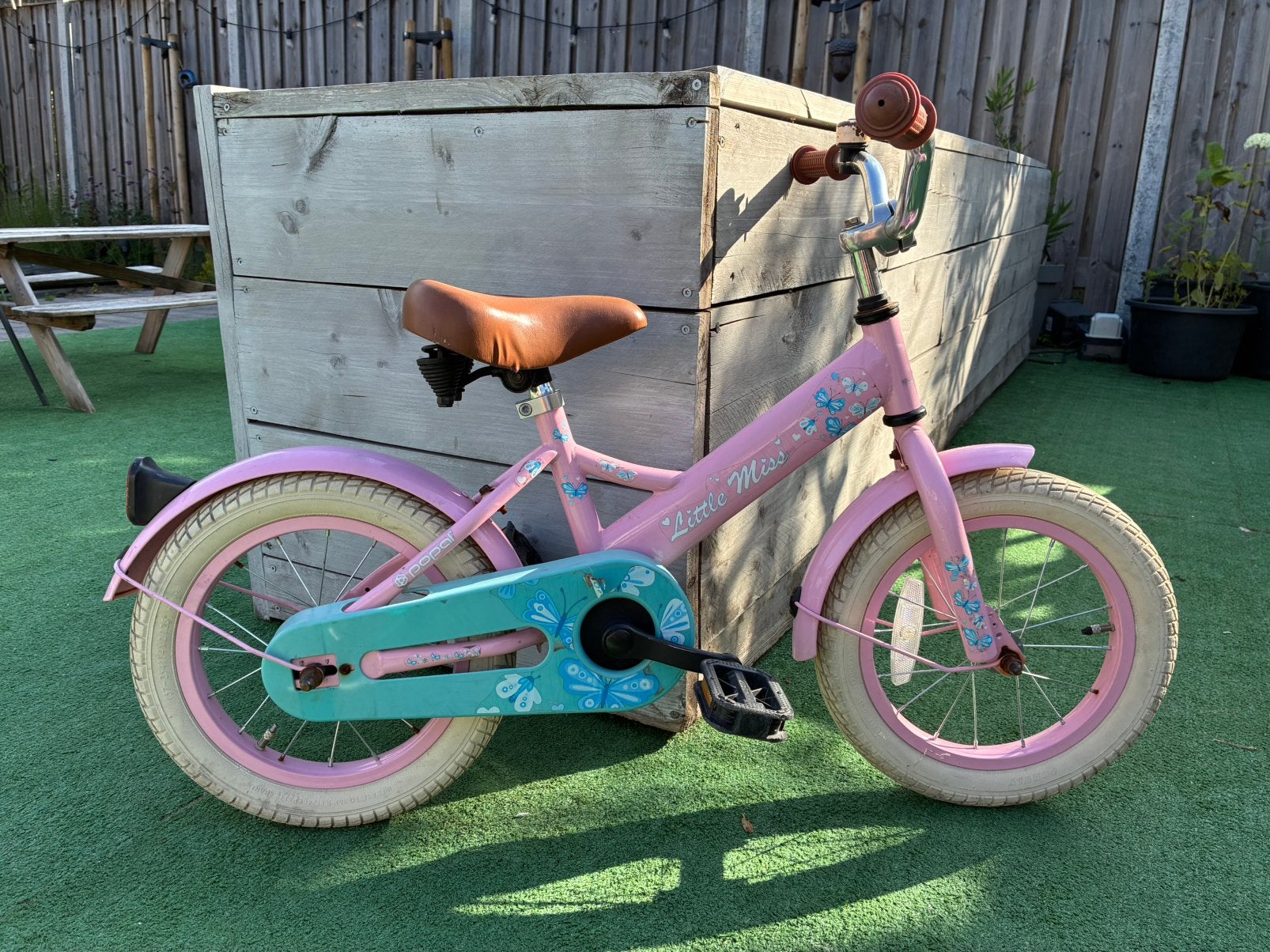 Little Miss kinderfiets 14 inch, Ophalen, Gebruikt, Terugtraprem, Minder dan 16 inch