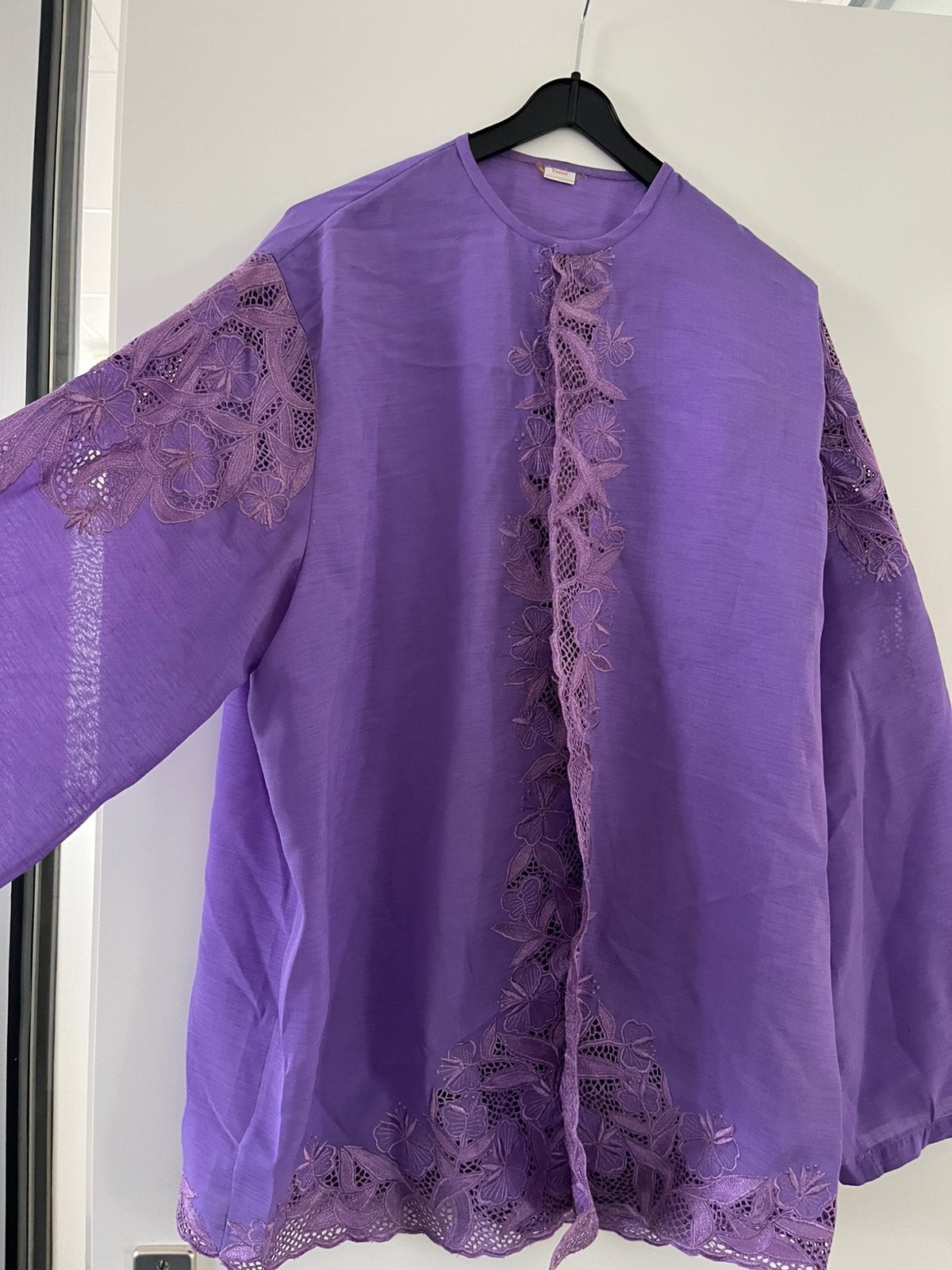 Prachtige paarse vintage top/blouse Maat L/XL, Ophalen of Verzenden, Zo goed als nieuw, Maat 46/48 (XL) of groter, Paars
