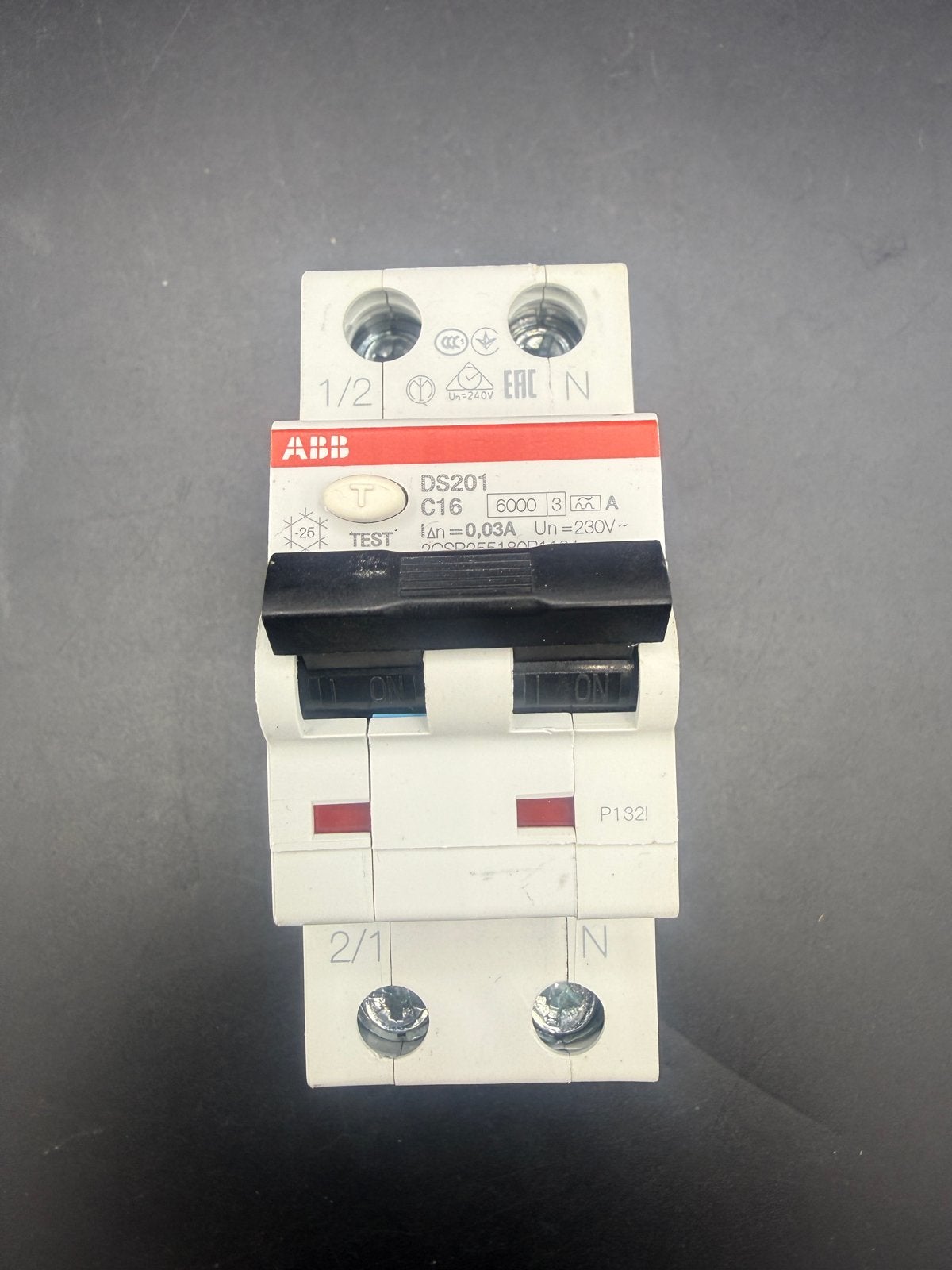 15x ABB Aardlekautomaat 16A C-karakteristiek 30mA, Ophalen of Verzenden, Zo goed als nieuw, ABB, Aardlekautomaat