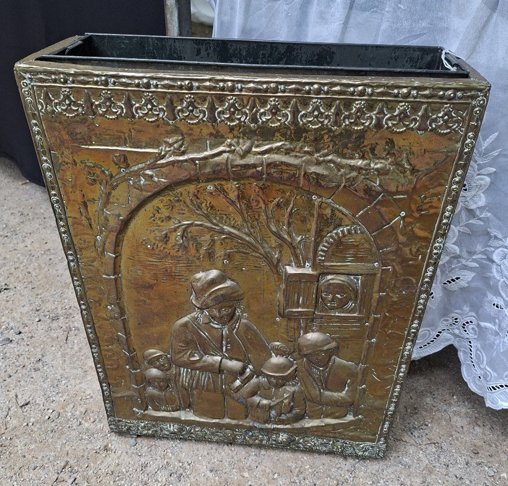 Koperen paraplubak, Ophalen, Koper