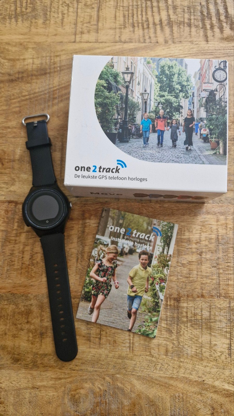 One2Track Connect Move GPS telefoon horloge zwart, Sieraden, Tassen en Uiterlijk, Horloges | Kinderen, Ophalen of Verzenden, Gebruikt