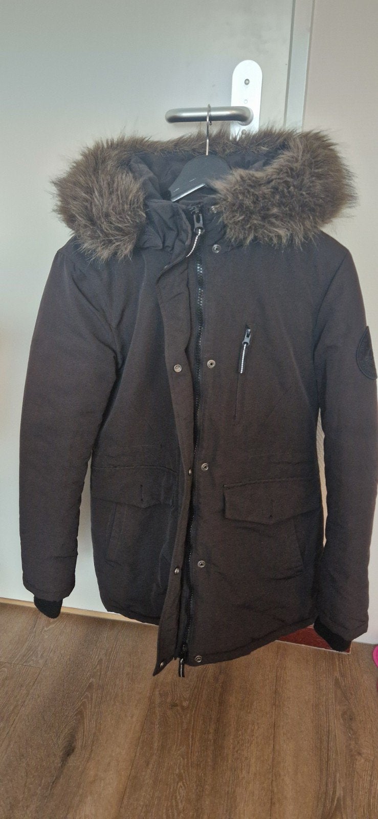 nieuw winterjas dames, Superdry, Zwart, Zo goed als nieuw, Ophalen
