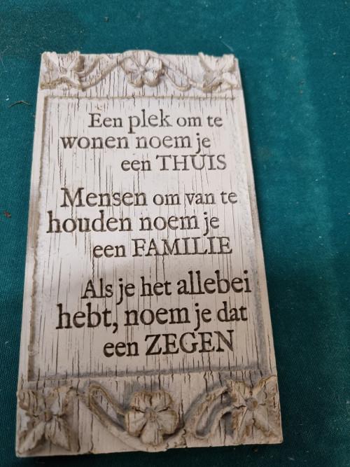 tekst bord een plek polystone, Ophalen of Verzenden, 'T Olde Gre-j, Info@toldegrej.nl, Endepoelstraat 20f Didam