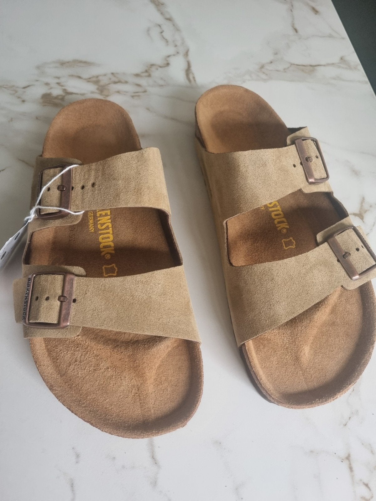 Birkenstock Arizona slippers maat 43 - Nieuw in doos, Kleding | Heren, Schoenen, Slippers, Bruin, Nieuw, Ophalen of Verzenden
