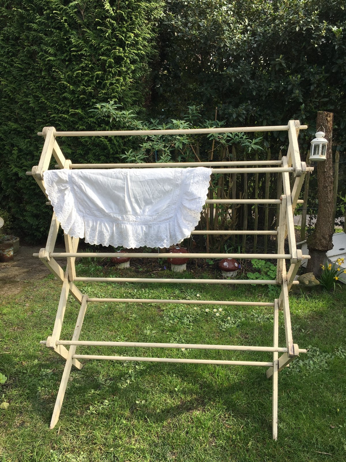 Groot brocante wasrek, Tuin en Terras, Droogmolens en Wasrekken, Ophalen, Gebruikt, Wasrek