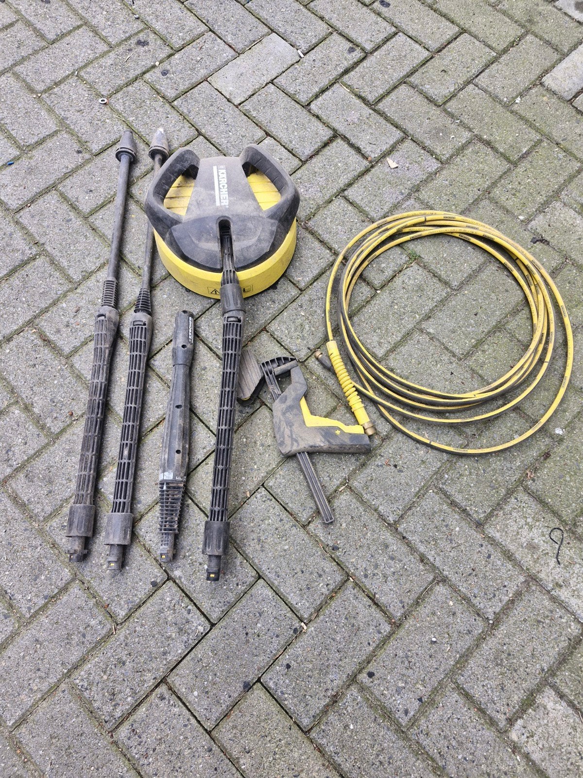 Kärcher hogedrukreiniger met terrasreiniger en accessoires, Ophalen, Gebruikt, Elektrisch, Kärcher