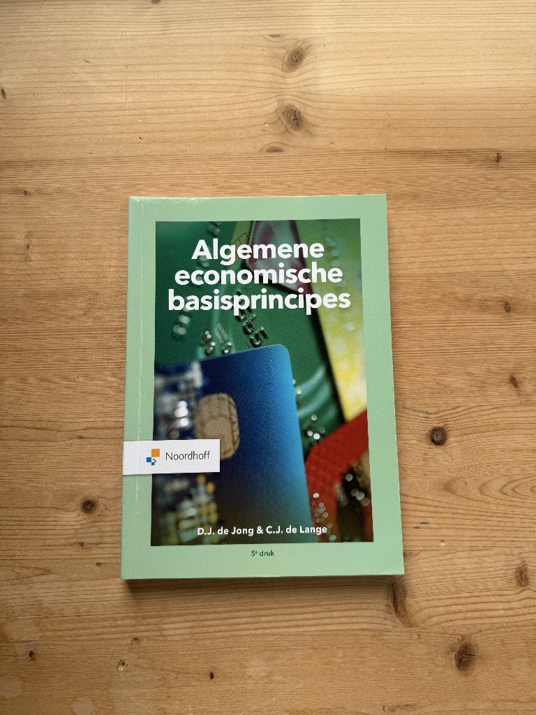 Algemene economische basisprincipes 5e - De Jong, Zo goed als nieuw, Beta, De Jong & De Lange, HBO