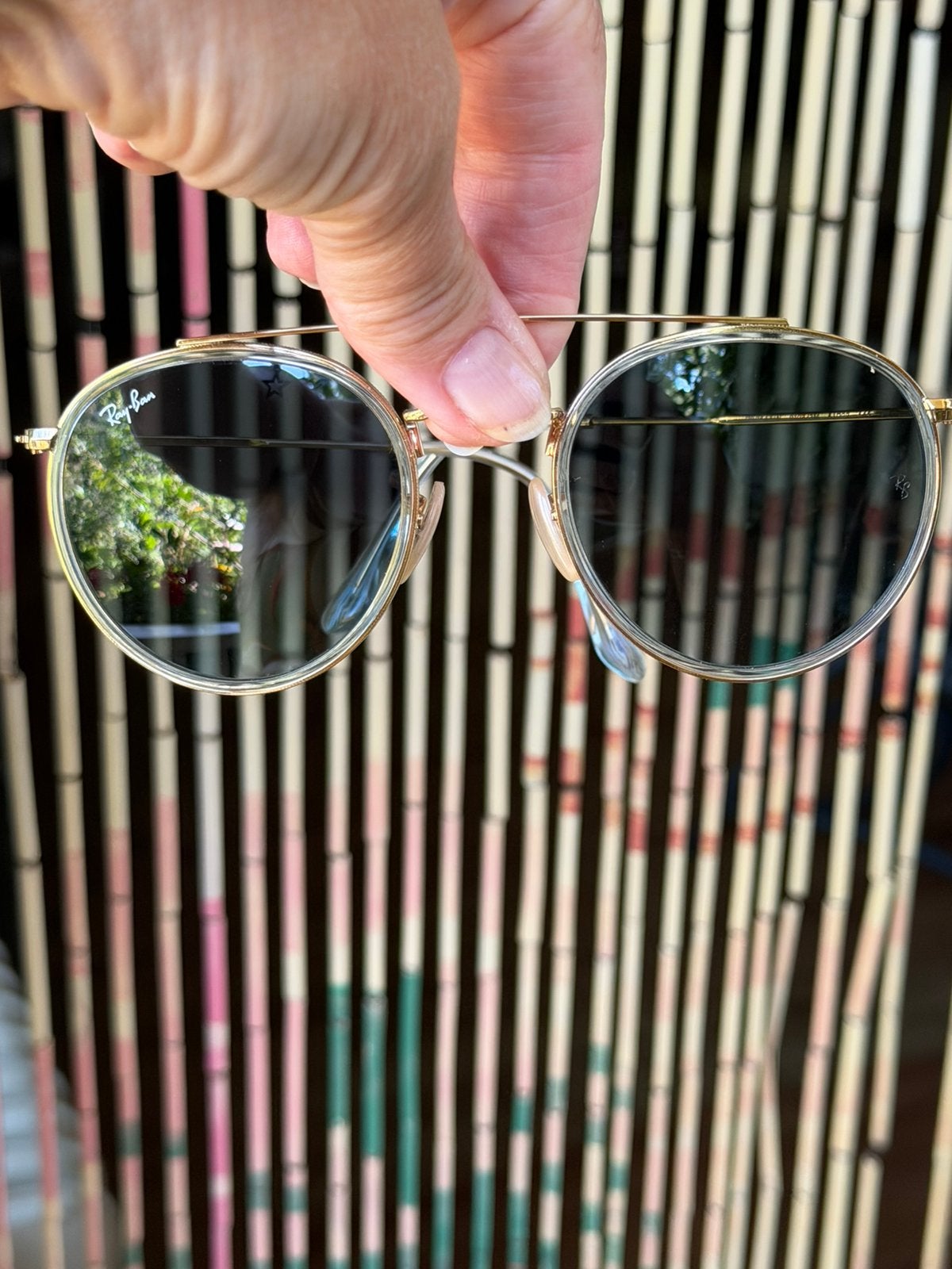 Ray-ban RB3647-N round double bridge blue nieuw, Zonnebril, Blauw, Ophalen of Verzenden, Zo goed als nieuw