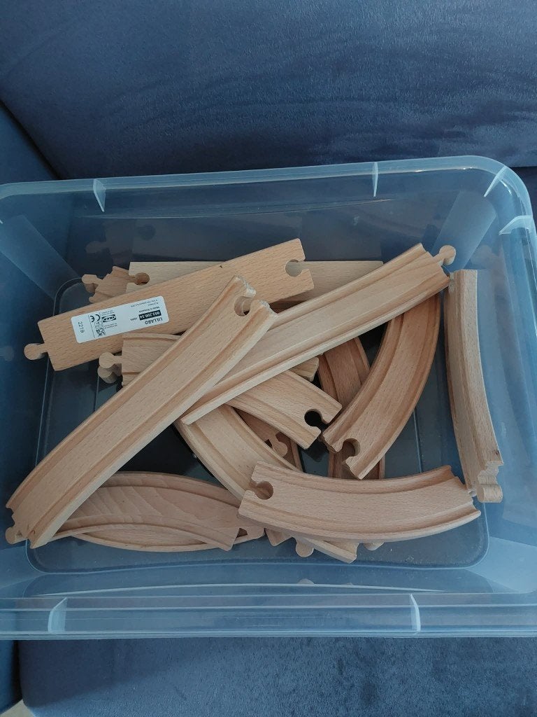 Ikea Lillabo basis treinset met locomotief, Ophalen, Zo goed als nieuw