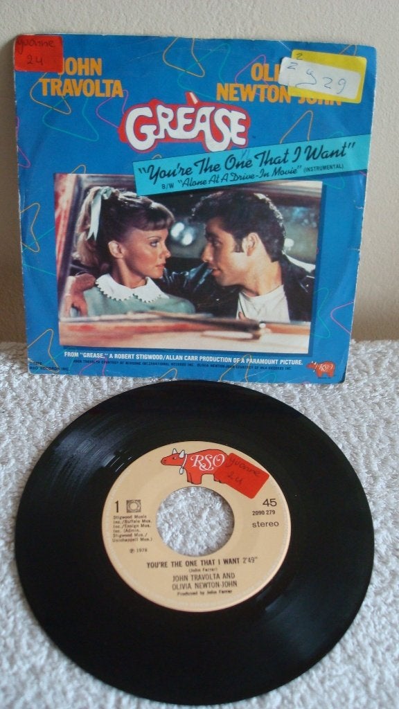 GREASE vinyl singles jukebox vintage, Verzenden, Gebruikt, Pop