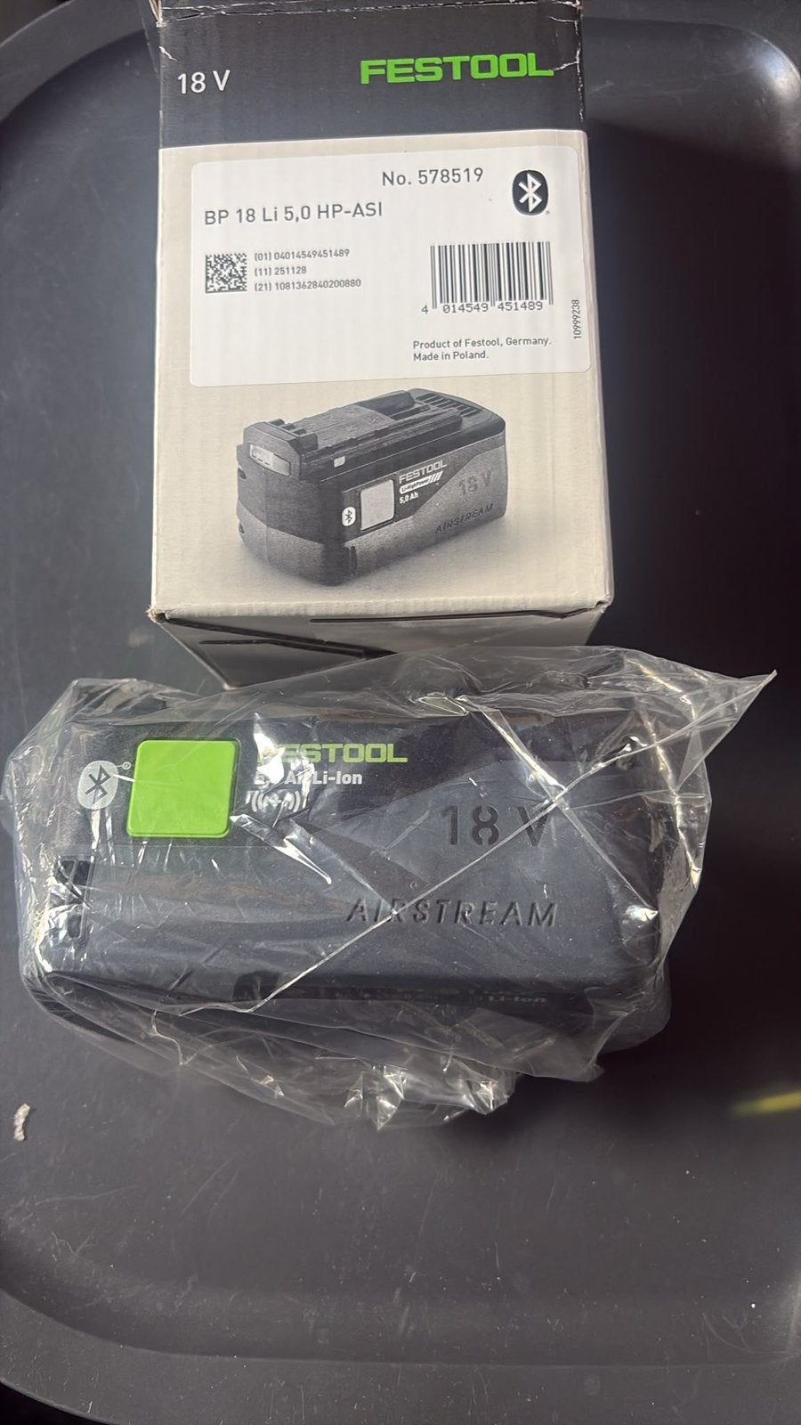 Festool BP 18 Li 5.0 HP-ASI Bluetooth Accu 5.0Ah 18V, Ophalen of Verzenden, Nieuw