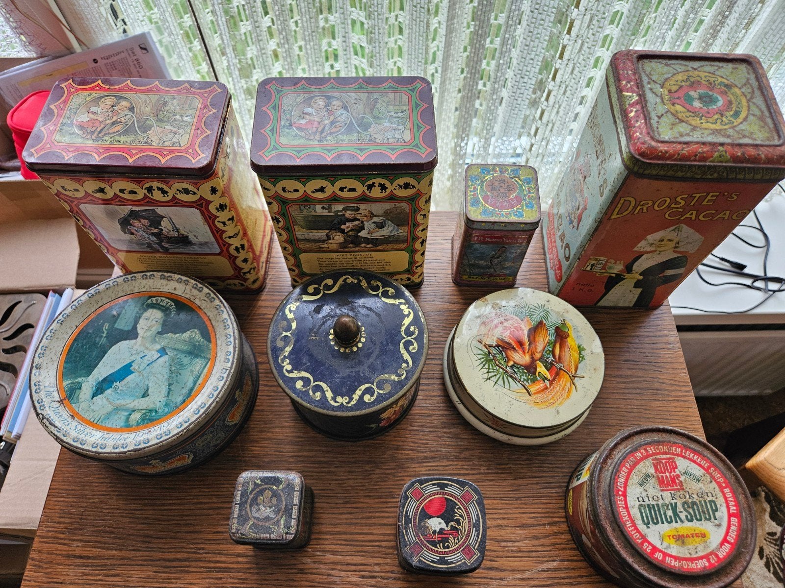Diverse Vintage Blikken: Douwe Egberts, Molenaar, Droste, Ophalen, Gebruikt, Koffie, Douwe Egberts