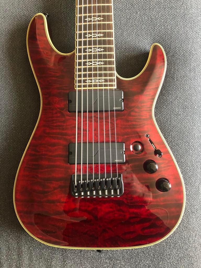 Schecter Diamond Series helraiser special c8, Ophalen, Zo goed als nieuw, Solid body, Overige merken