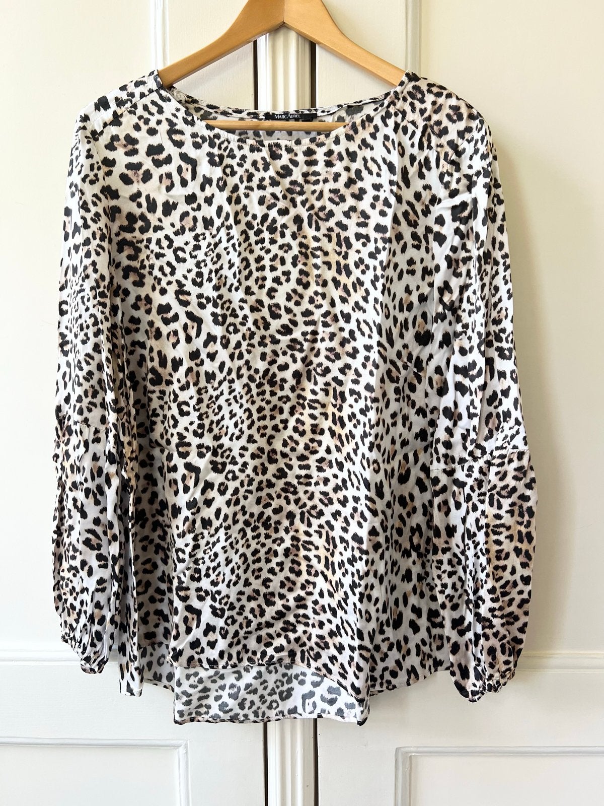 Marc Aurel Blouse met luipaardprint, maat 44, Bruin, Maat 42/44 (L), Ophalen of Verzenden, Zo goed als nieuw