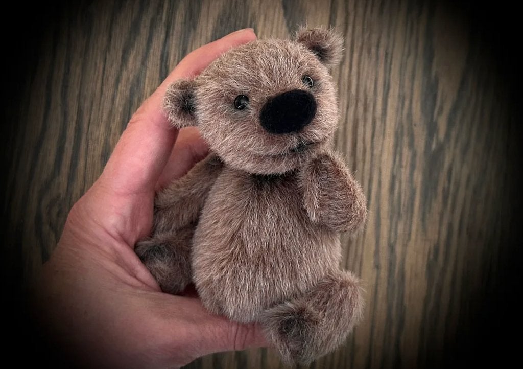 SALE! Teddybeer Handgemaakte beweegbaar bear teddy beer pop, Verzenden, Zo goed als nieuw, Stoffen beer, Overige merken