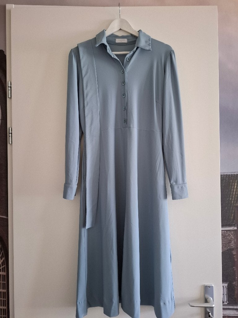 Nieuwe overhemd jurk van Port Lavande, 36 / S, travelstof, Kleding | Dames, Jurken, Port Lavande, Blauw, Nieuw, Ophalen of Verzenden