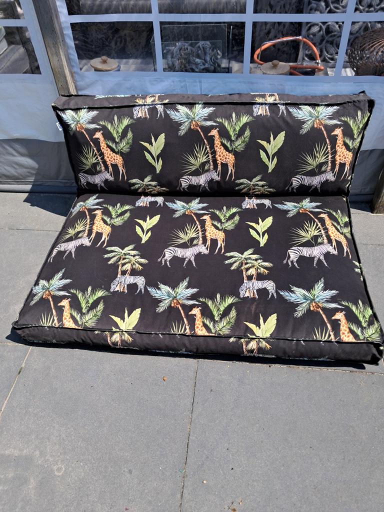 Zitkussen met rugleuning - Safari print, Ophalen of Verzenden, Gebruikt