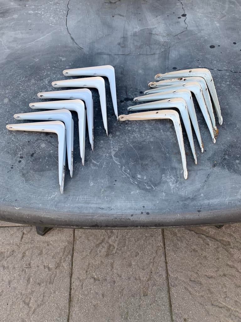 6 nieuwe en 6 gebruikte plankdragers van 12.5 x 15 cm, Ophalen of Verzenden, Nieuw, Overige typen