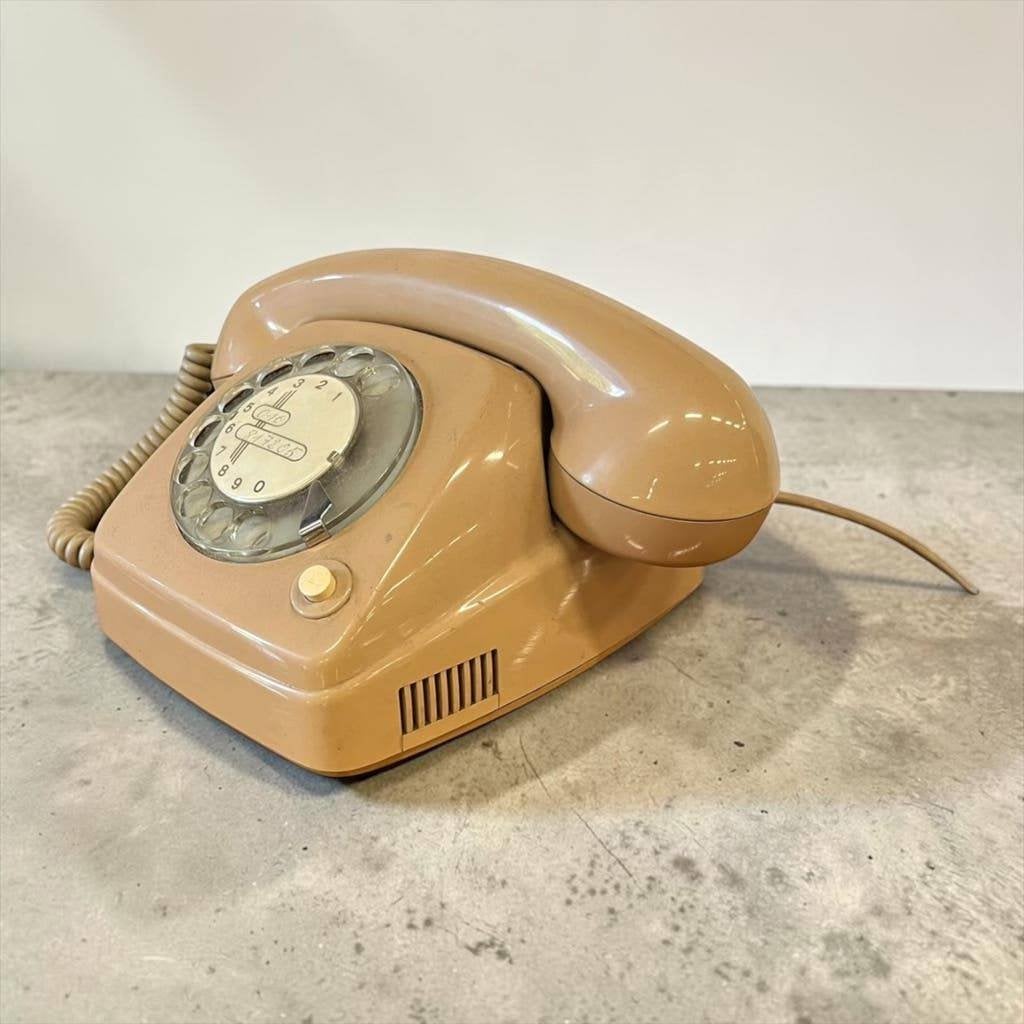 Vintage beige telefoon / retro telefoon FTR, Ophalen, Met draaischijf