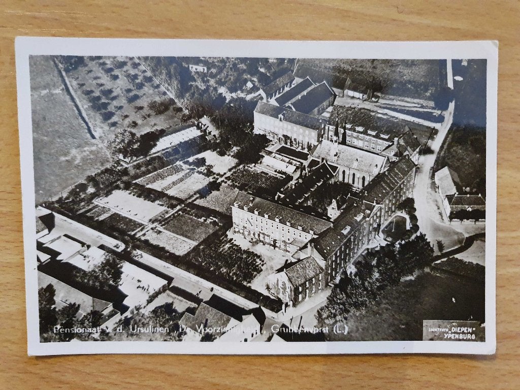 Ansicht LUCHTFOTO Grubbenvorst Diepen Ursulinen, Ophalen of Verzenden, Voor 1920, Limburg