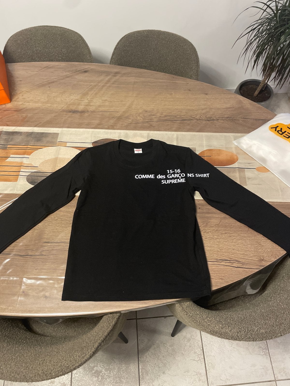 Comme des Garçons x Supreme Shirt Maat M (valt klein) - Nieu, Kleding | Heren, Ophalen, Nieuw, Maat 48/50 (M), Zwart